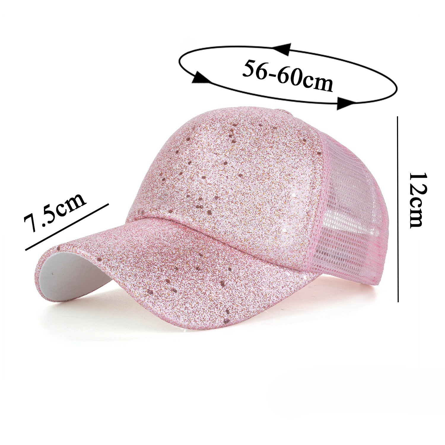 Wholesale Glitter Baseball Cap Mesh Cap Hat ACC-HT-ZhongMei006