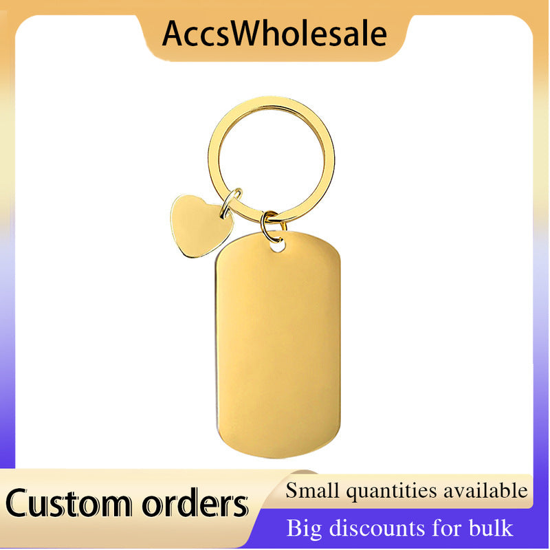 Custom Keychain with Laser Engraved Text or Logo - Multi-color Metal Keychain with Laser Engraved Text or Logo