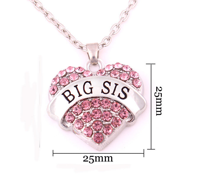 Wholesale Heart Shaped Letter Crystal Necklace ACC-NE-Houh001