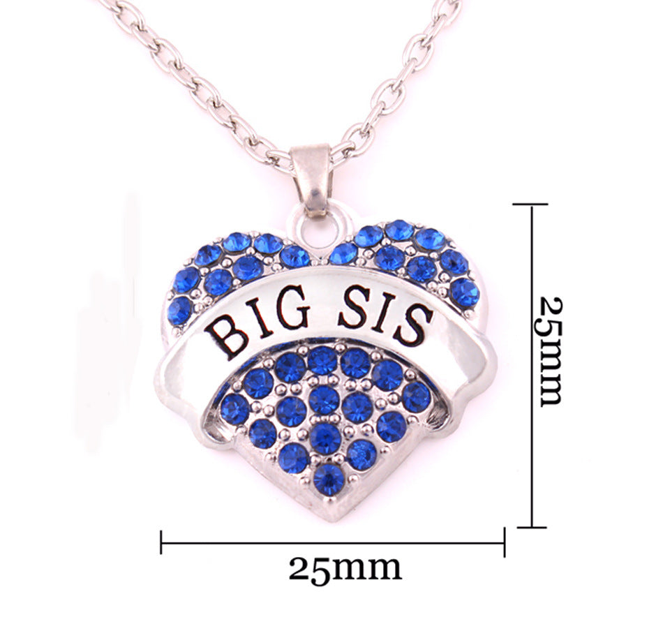 Wholesale Heart Shaped Letter Crystal Necklace ACC-NE-Houh001