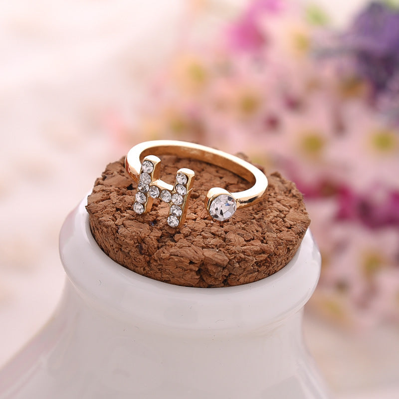 Wholesale  fashion H letter ring