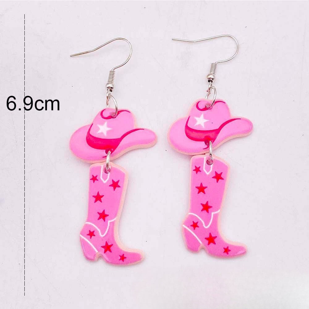 Wholesale Western Cowboy Style Acrylic Earrings ACC-ES-AnDao017