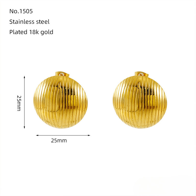 Wholesale 18K Gold Plated Stainless Steel Earrings ACC-ES-ZhongYao009