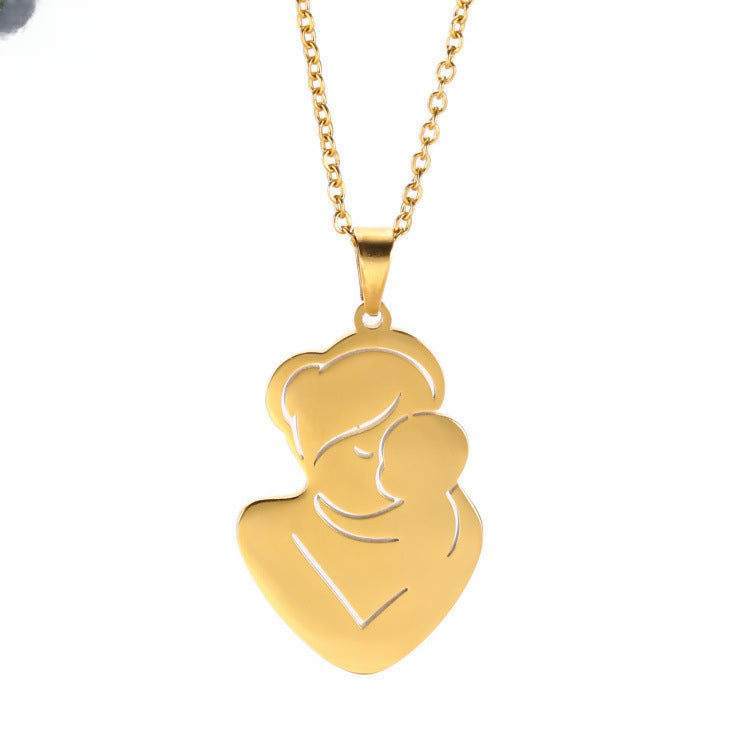 Wholesale Ethnic Style Cartoon Thanksgiving Mother's Day Stainless Steel Necklace ACC-NE-GeXiang004