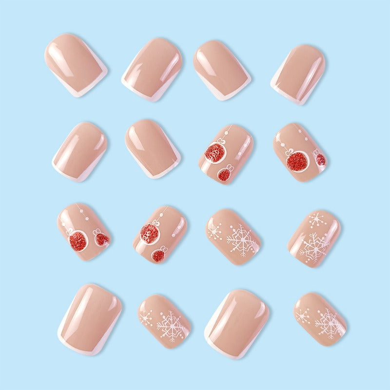 Wholesale 24 Pieces/box Christmas Snowflake Nails Kits Nail Stickers ACC-NS-QXJ042