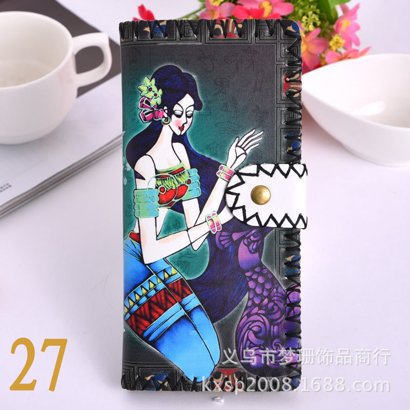 Wholesale Ethnic Style Handmade Wallet Composite Two-layer Leather Wallet ACC-WT-Mengs004