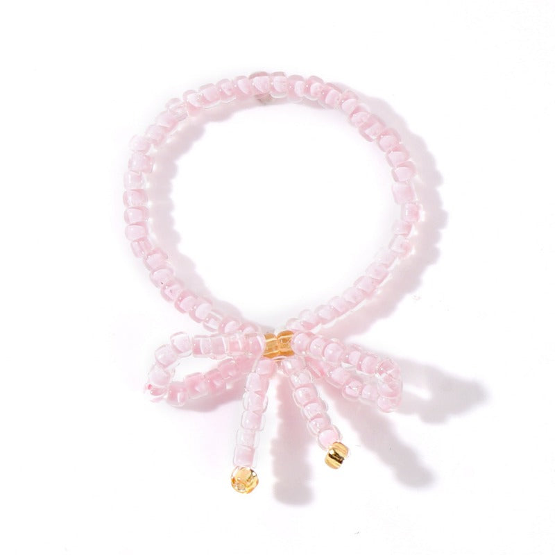 Wholesale Small Fresh Bow Rice Bead Ring ACC-RS-GWL003