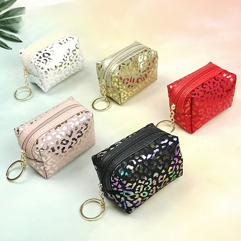 Wholesale Hot Stamping Leopard Print Coin Purse Keychain Keychain Wallet ACC-KC-YouMei007