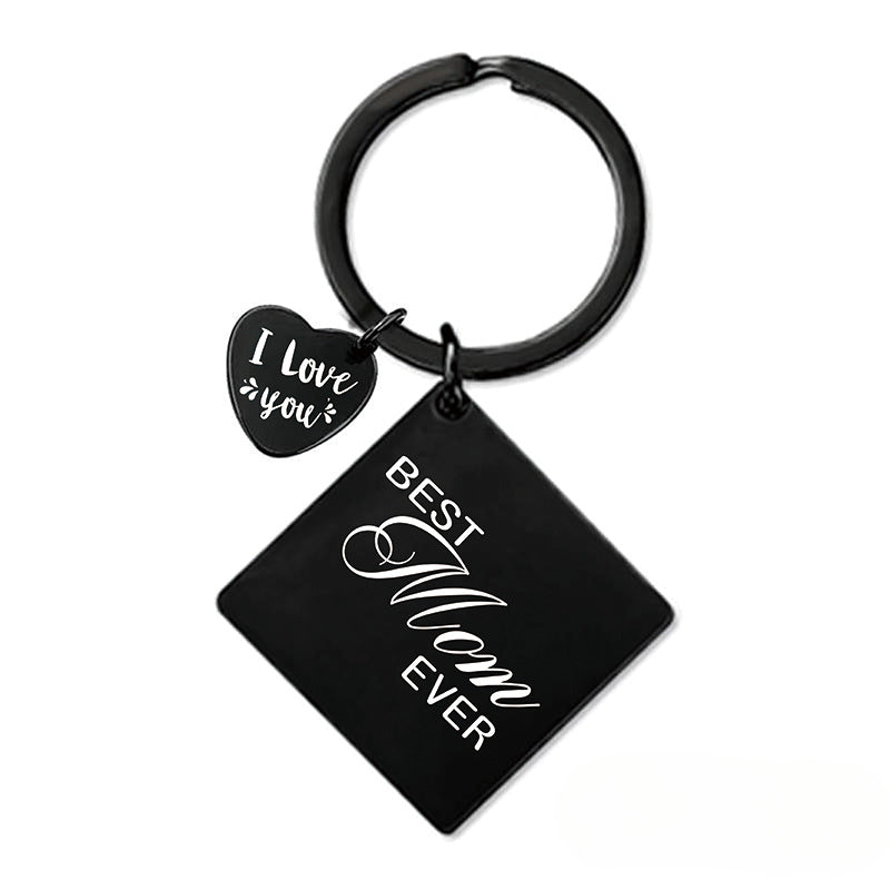 Wholesale Mother's Day Gift Metal Square Keychain ACC-KC-Ganggu006
