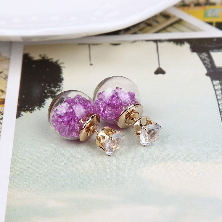 Wholesale Glass Ball Diamond Multi-color Earrings ACC-ES-MDD051