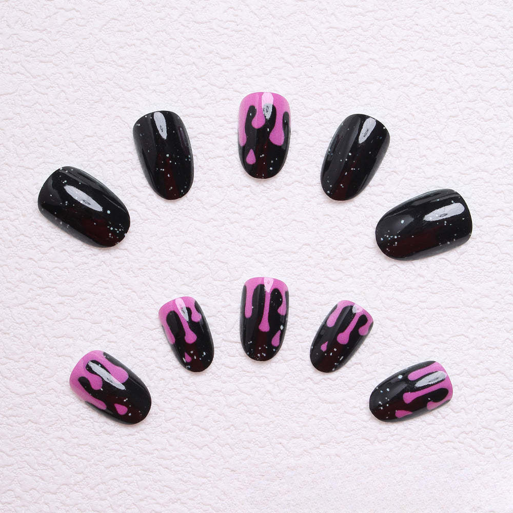 Wholesale 24 Pieces/box Halloween Press-on Nails Kits Nail Stickers ACC-NS-XingNai029