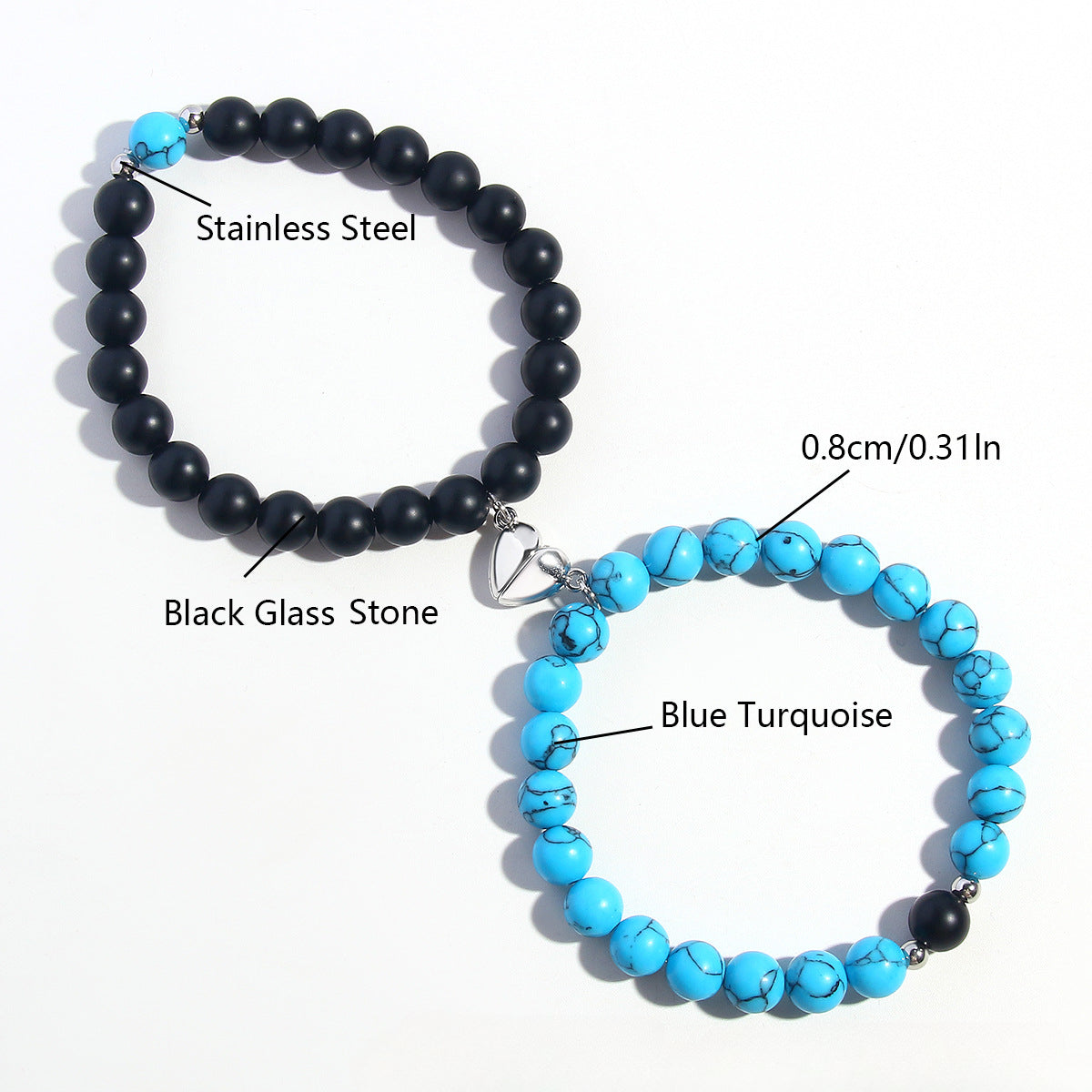 Wholesale Love Magnet Attraction Agate Natural Stone Bracelet ACC-BT-HongMing007