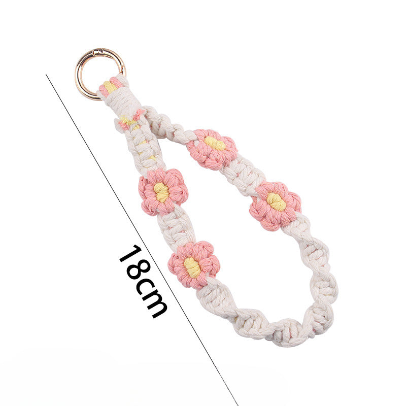 Wholesale Handwoven Daisy Lanyard Keychain ACC-KC-GuangTian058