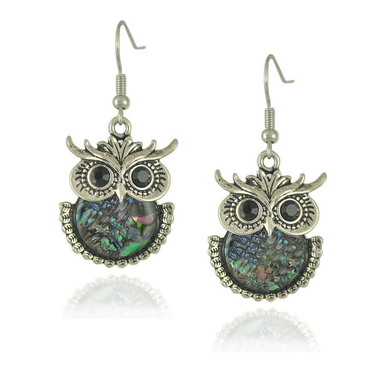 Wholesale Electroplated Mixed Material Drop Earrings Retro Water Droplet Style Fashion Accessory for Women