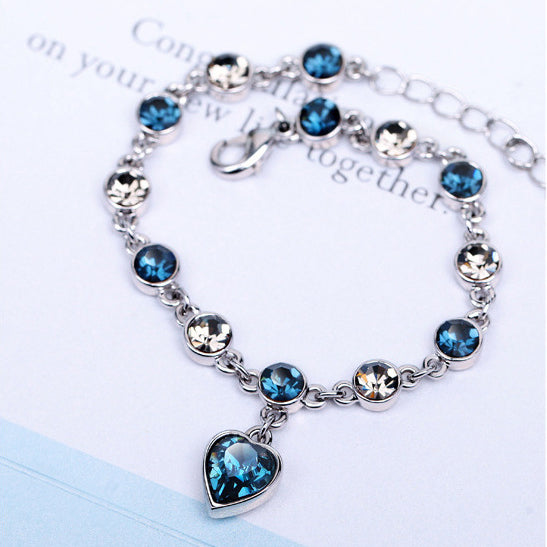 Wholesale Ocean Heart Crystal Heart Diamond Bracelet ACC-BT-Ceya005