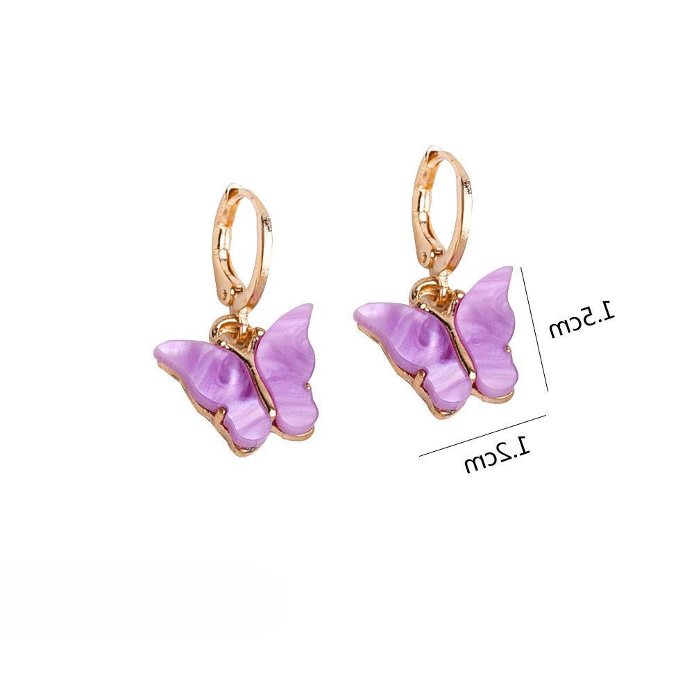 Wholesale Multicolor Butterfly Earrings Necklace ACC-NE-Gaot002