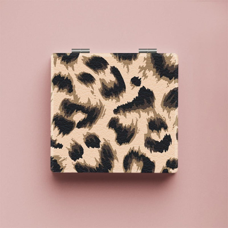 Wholesale Portable Cartoon Foldable Leopard Print Makeup Mirror ACC-MR-JiaS001