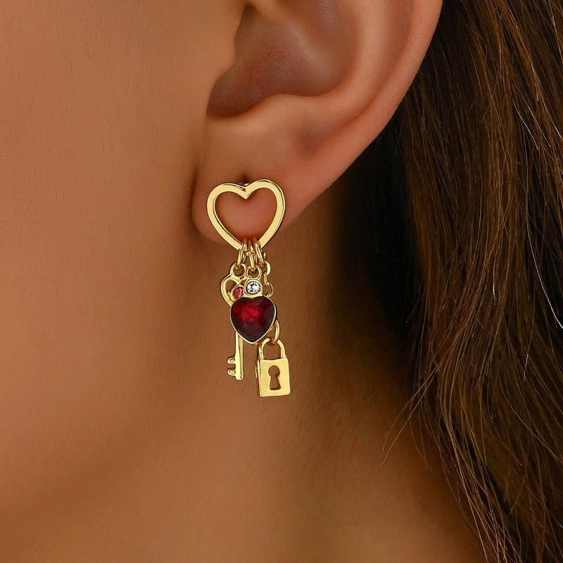 Wholesale Valentine's Day Luxury Style Heart Earrings ACC-ES-BaSha012