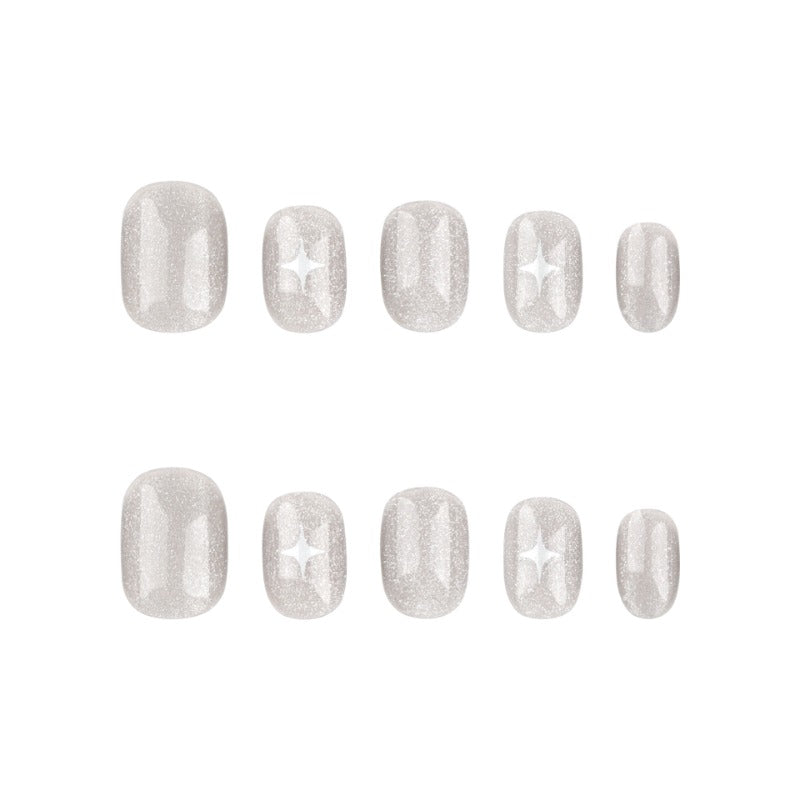 Wholesale 24 Pieces/box Grey Cat Eye Nails Kits Nail Stickers ACC-NS-LeFan191