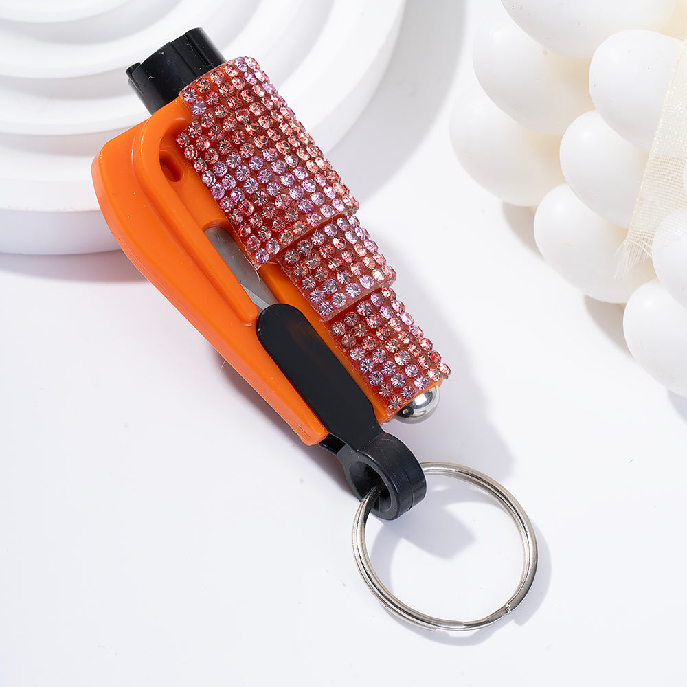 Wholesale Mini Car Hammer Seat Belt Release Keychain with Drill ACCVIP-KC-ZhiYa013