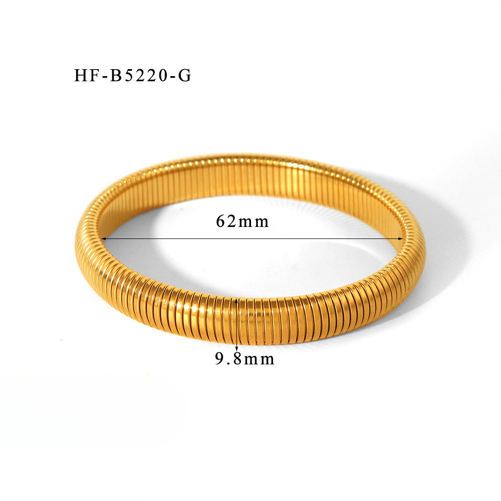 Wholesale 18K Stainless Steel Bracelets Elastic Snake Bone Bracelet ACC-BT-ChengBing002