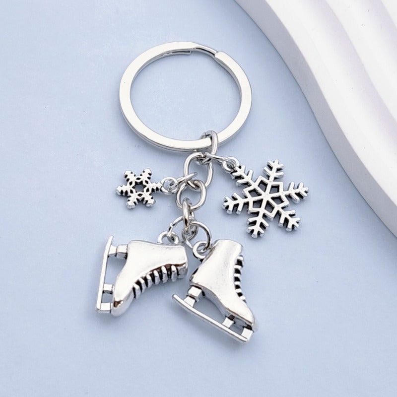 Wholesale Snowflake Skates Alloy Keychain ACC-KC-JiuW001