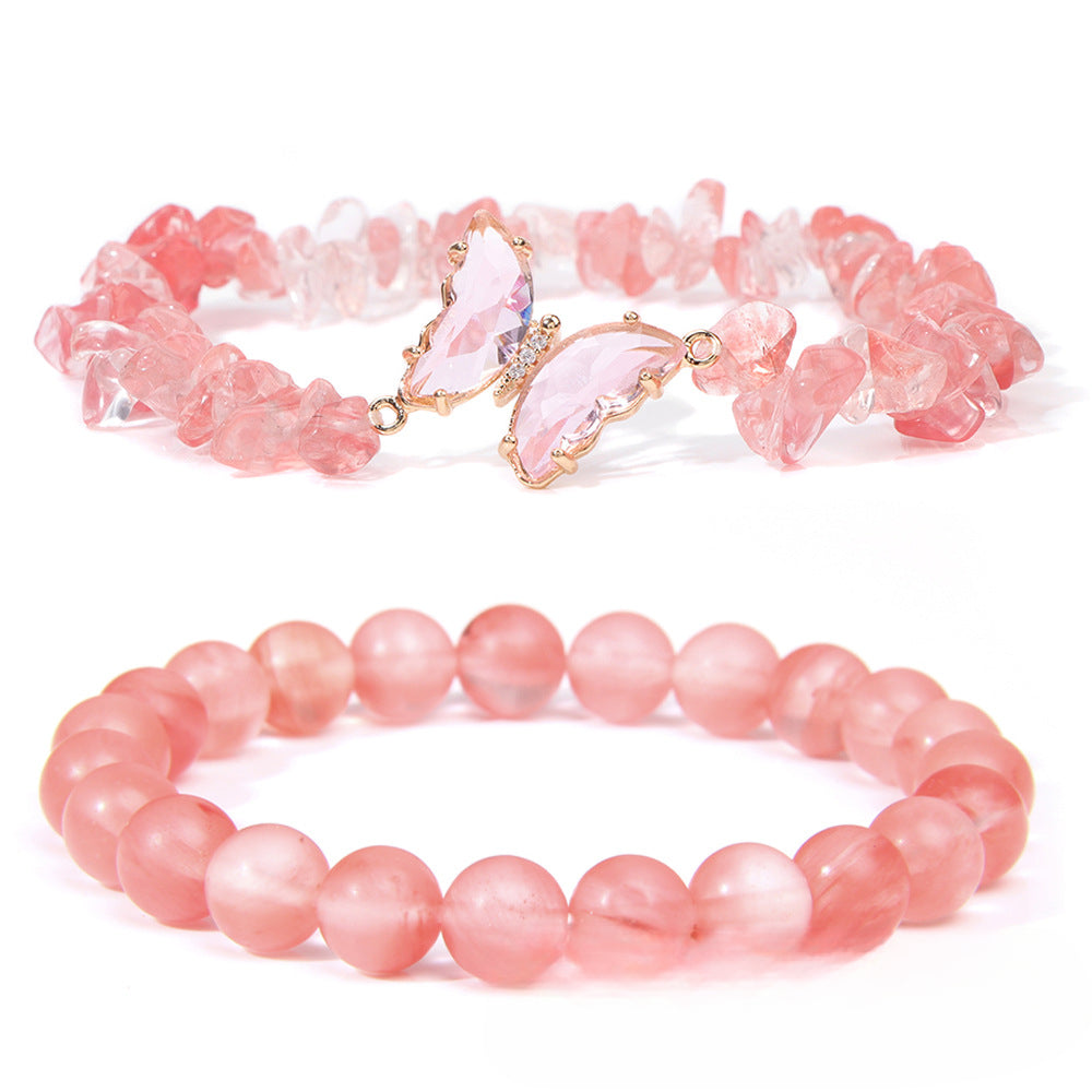 Wholesale Natural Stone Bracelet Amethyst Gravel Double Layer Lapis Lazuli Jewelry ACC-BT-GEB005