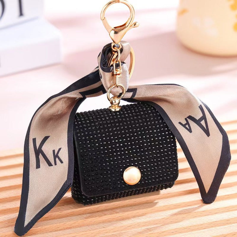 Wholesale Diamond Mini Bag Coin Purse Keychain ACC-KC-Aofei001