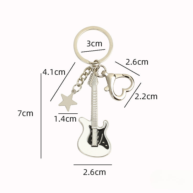 Wholesale Vintage Pentagram Guitar Keychains ACC-KC-HongAo007