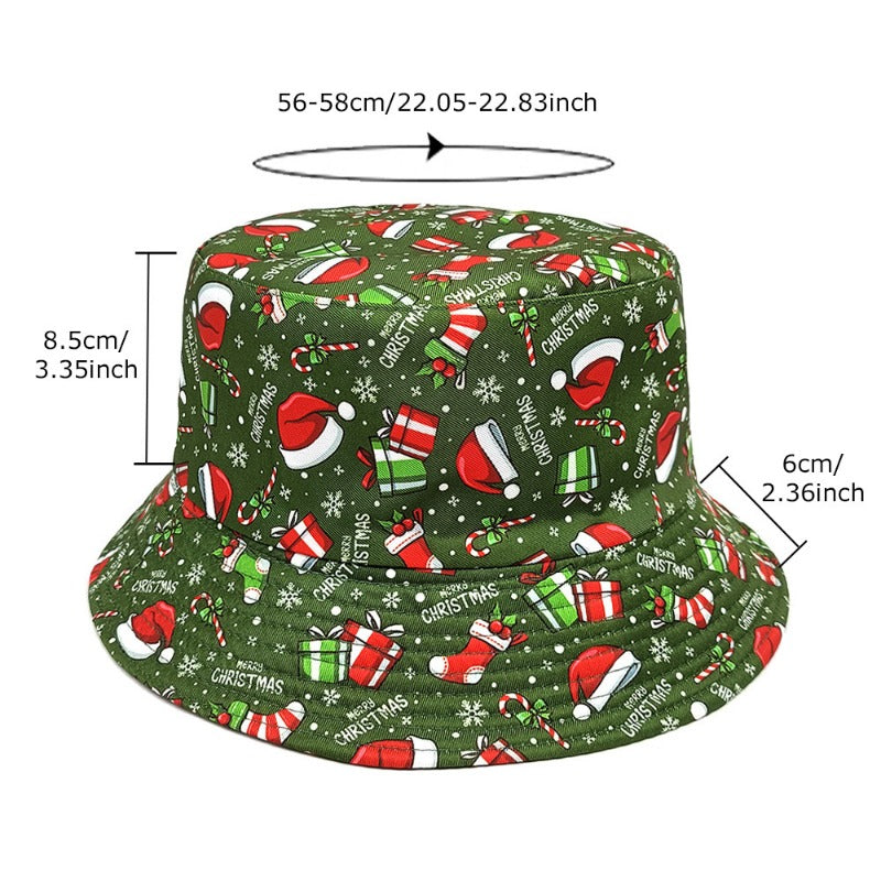 Wholesale Christmas Deer Snowflake Bucket Hat ACC-HT-ShunMa019