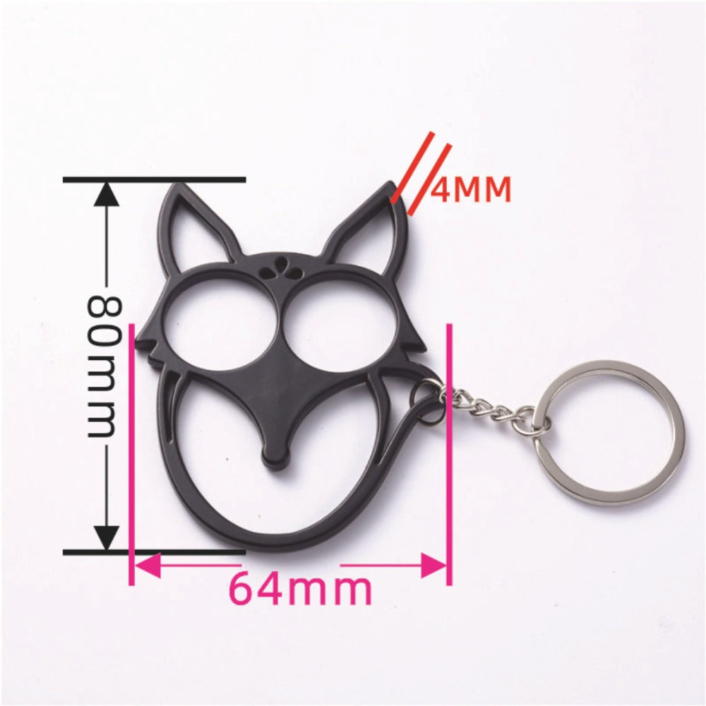 3PCS Fox Shape Keychain with 2-Finger Ring Design, Compact Key Ring Accessory, Creative Animal Keychain Set, Portable Everyday Carry, Durable Build, Stylish Bag and Key Decor