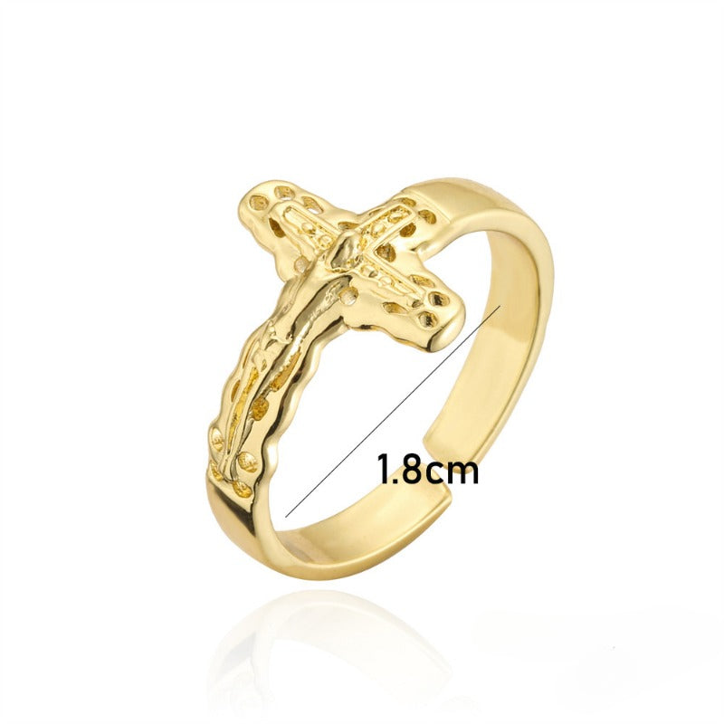 Wholesale Copper Plated 18K Gold Geometric Open Ring ACC-RS-AoGu005