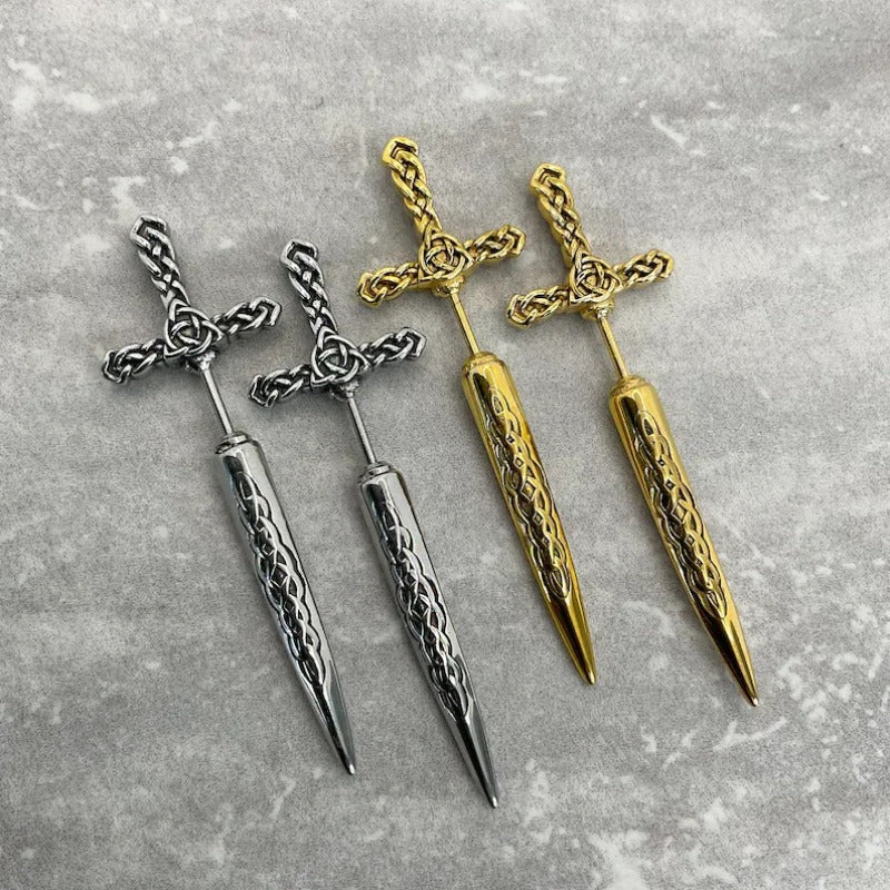 Wholesale Gothic Vintage Women's Sword Stud Earrings ACC-ES-FuSu028