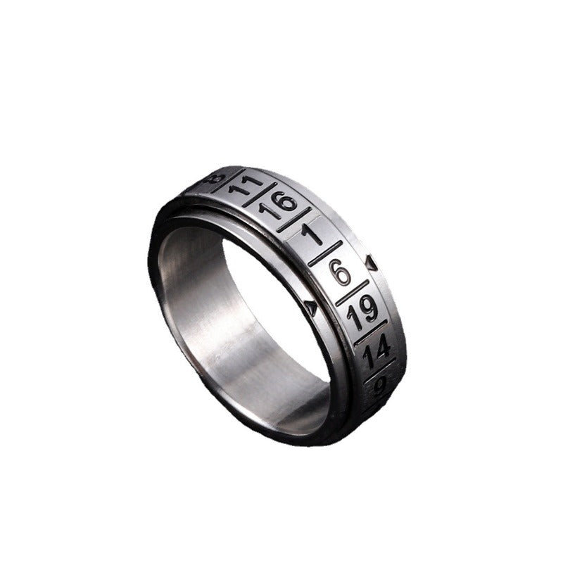 Wholesale Rotatable Stainless Steel Number Rings ACC-RS-ZhongQi012