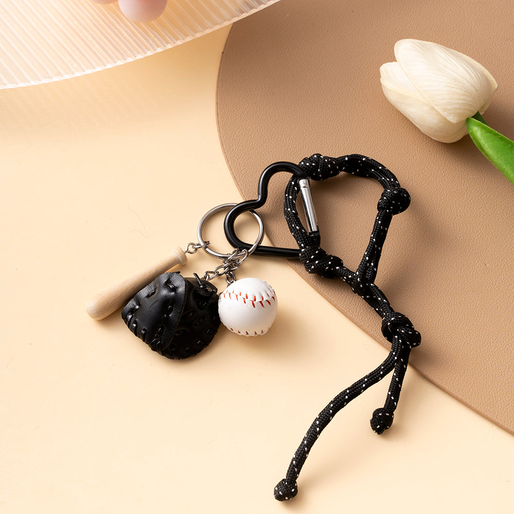 Wholesale Alloy Color Rope Baseball Set Creative Mini Pendant Keychain Shoulder Bag ACC-KC-ZhiYa068