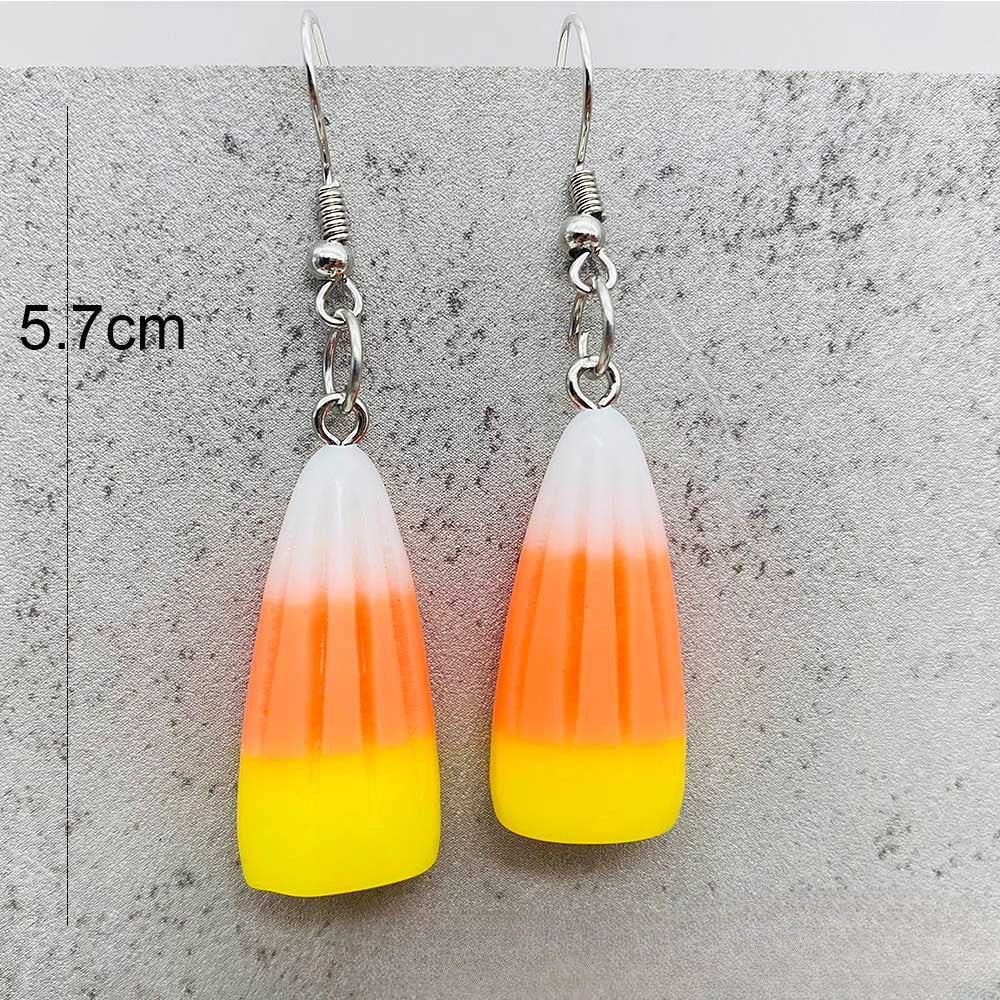 Wholesale Halloween 3D Candy Corn Acrylic Earrings ACC-ES-ChenY052