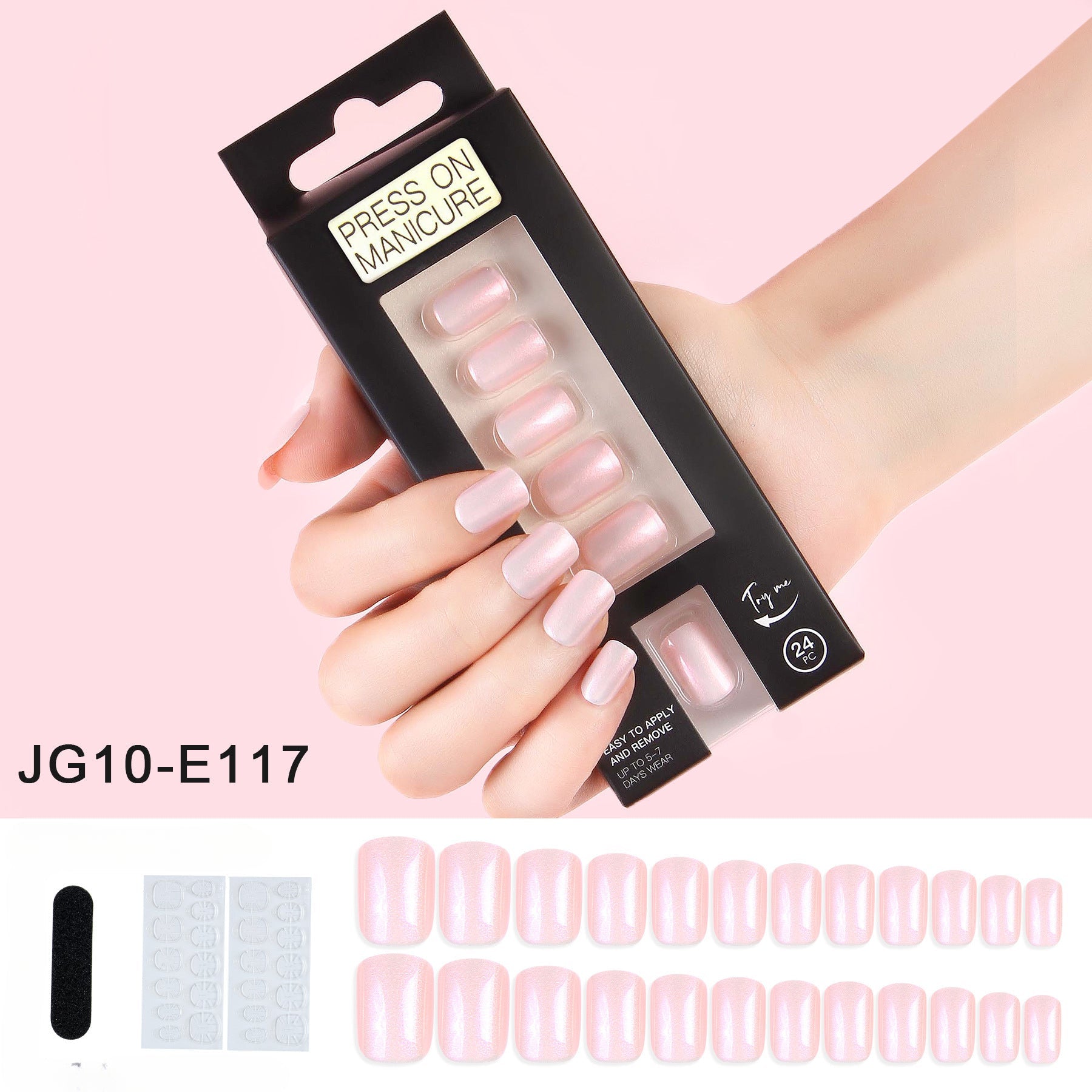 Wholesale Press on Nails Kits 24 Aurora Back Gel Nail Enhancement Tablets ACC-NS-XKQ009
