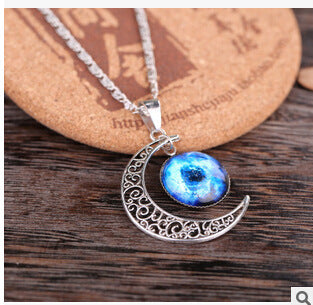 Wholesale Starry Sky Moon Time Gem Alloy Necklaces ACC-NE-SuRen001