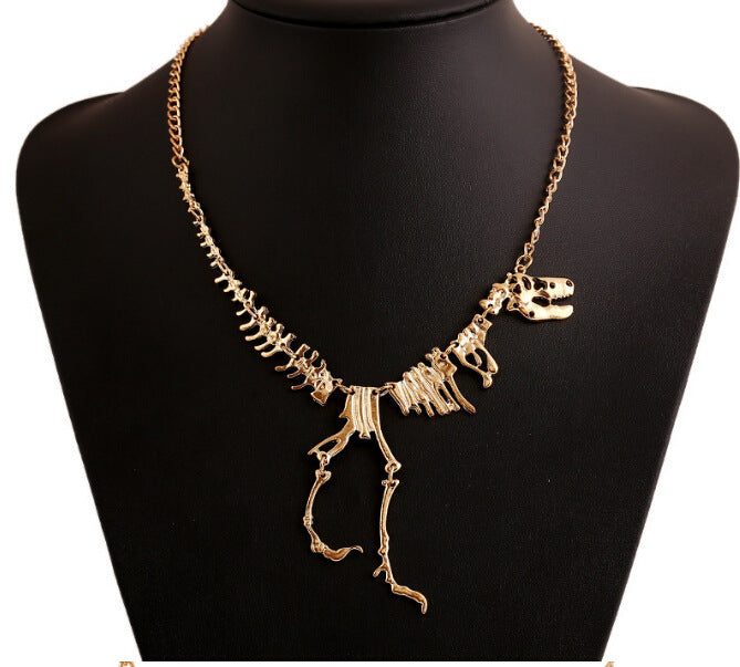 Wholesale Personalized Exaggerated Retro Dinosaur Skeleton Alloy Decorative Necklace