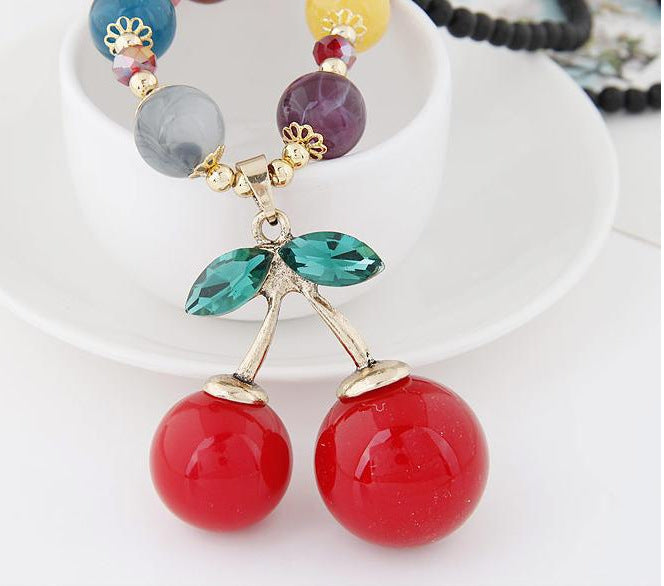 Wholesale Retro  Bohemian style glass long necklace