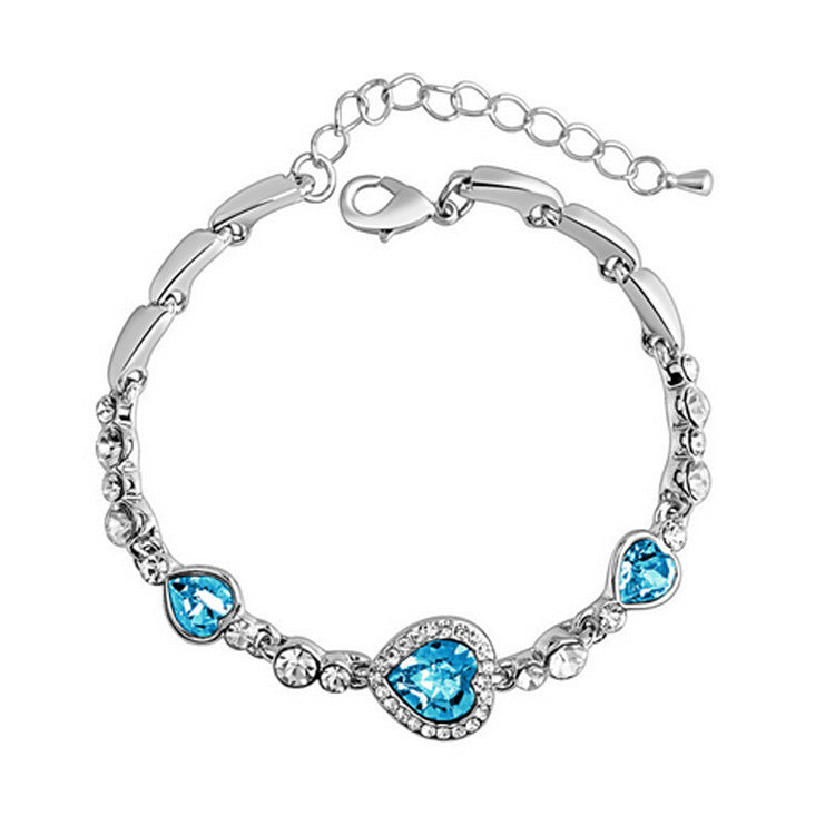 Wholesale Blue Heart Bracelet