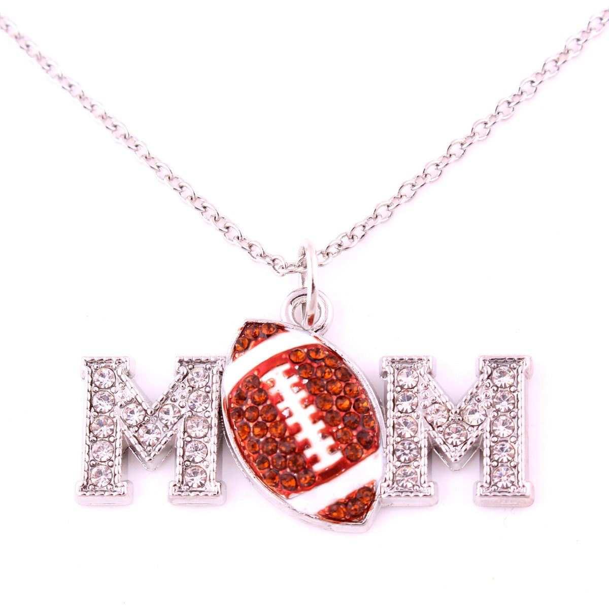 Wholesale Mother's Day Gift Football Mom Letter Necklace ACC-NE-Houh003