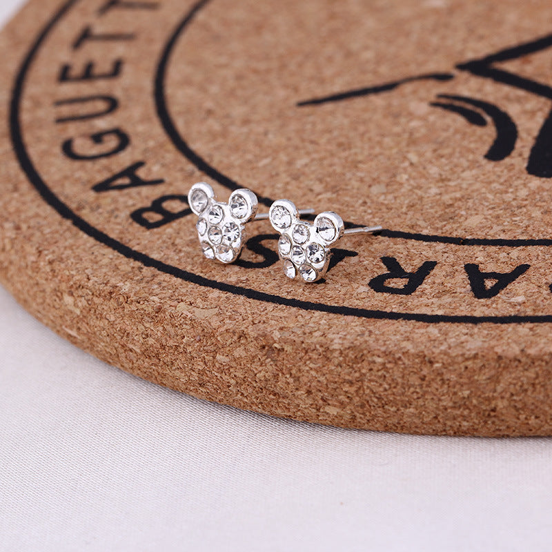 Wholesale Flower Sparkling Diamond Pearl Earrings ACC-ES-MDD015