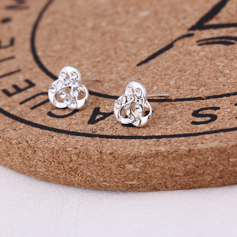 Wholesale Flower Sparkling Diamond Pearl Earrings ACC-ES-MDD015