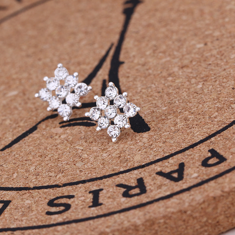 Wholesale Flower Sparkling Diamond Pearl Earrings ACC-ES-MDD015