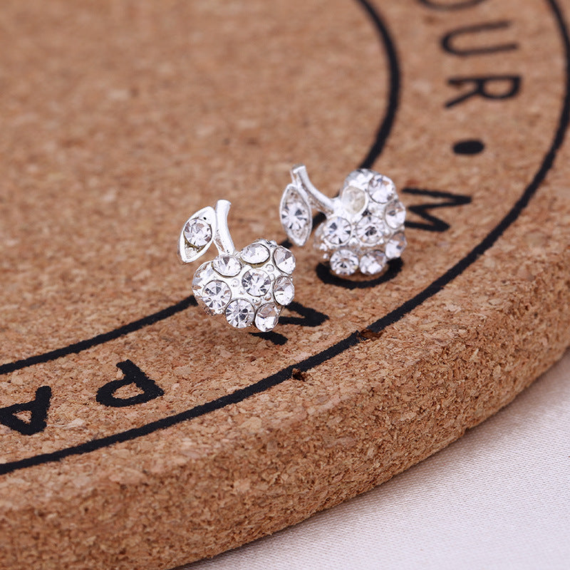 Wholesale Flower Sparkling Diamond Pearl Earrings ACC-ES-MDD015