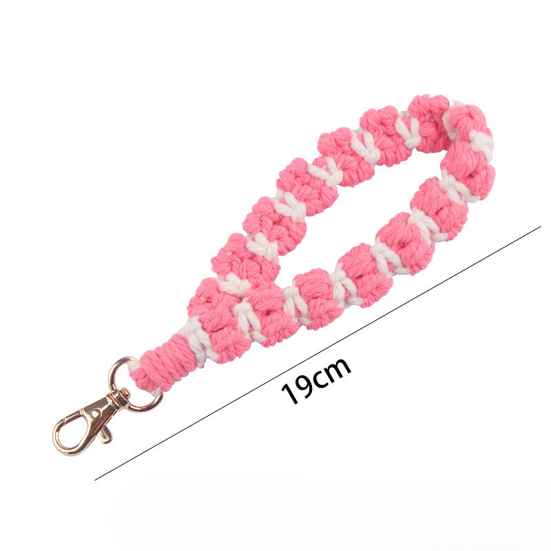 Wholesale Hand Woven Cotton Rope Lanyard Keychain ACC-KC-GuangTian080