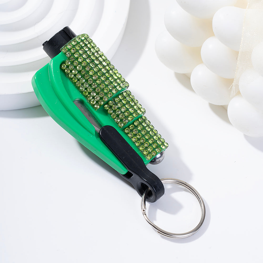 Wholesale Mini Car Hammer Seat Belt Release Keychain with Drill ACCVIP-KC-ZhiYa013