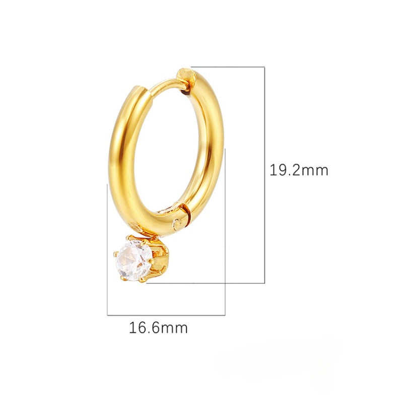 Wholesale High-grade Round Claw Diamond Stainless Steel Earrings ACC-ES-MuShan070