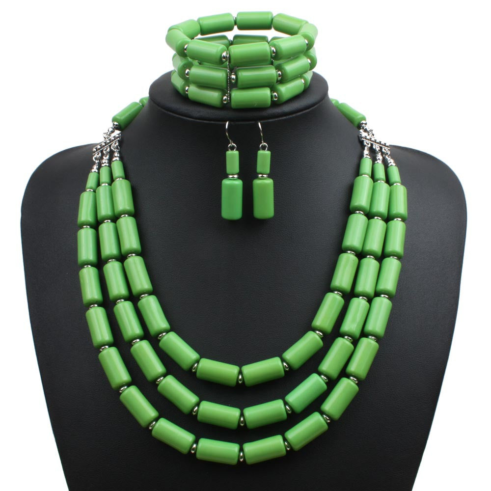 Wholesale Beaded Three-piece Multi-layer Necklace Set Bead Necklaces ACC-NE-Tengc001